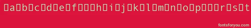 フォントAndaleMonoIpa – 赤い背景に緑の文字