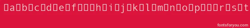 フォントAndaleMonoIpa – 赤い背景にピンクのフォント