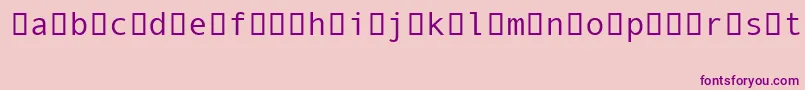 AndaleMonoIpa-Schriftart – Violette Schriften auf rosa Hintergrund