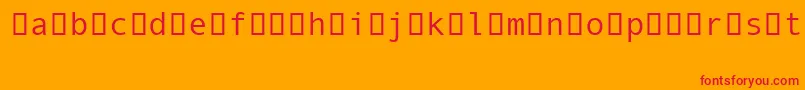 フォントAndaleMonoIpa – オレンジの背景に赤い文字