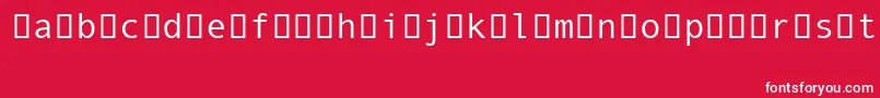 フォントAndaleMonoIpa – 赤い背景に白い文字