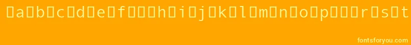 フォントAndaleMonoIpa – オレンジの背景に黄色の文字