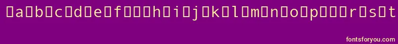 AndaleMonoIpa Font – Yellow Fonts on Purple Background