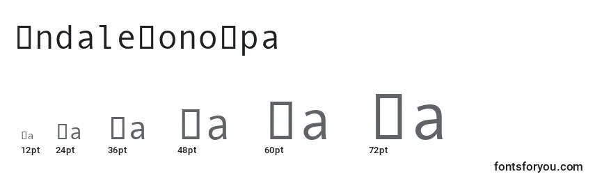 Размеры шрифта AndaleMonoIpa