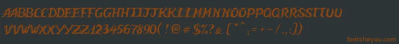 HumbleWall-fontti – ruskeat fontit mustalla taustalla