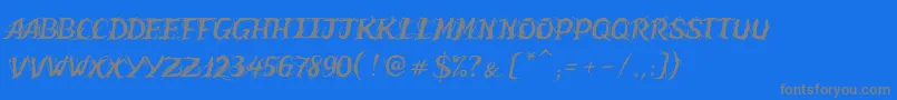 Police HumbleWall – polices grises sur fond bleu
