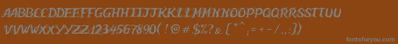 HumbleWall-Schriftart – Graue Schriften auf braunem Hintergrund
