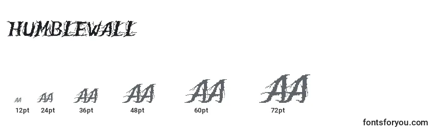HumbleWall Font Sizes