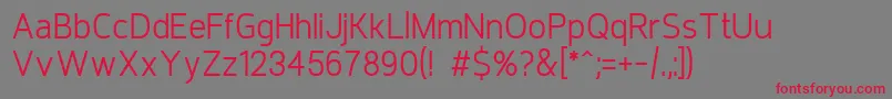 Requiem Font – Red Fonts on Gray Background