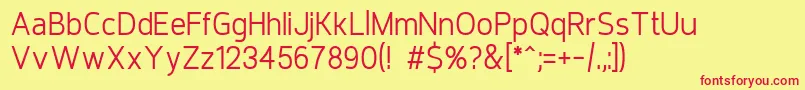 Requiem Font – Red Fonts on Yellow Background