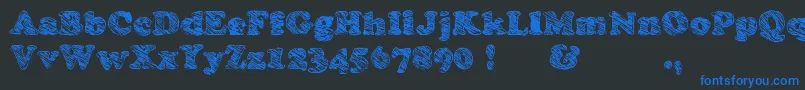 Skooper Font – Blue Fonts on Black Background