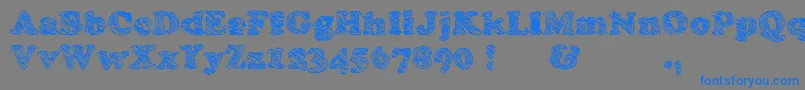 Skooper Font – Blue Fonts on Gray Background