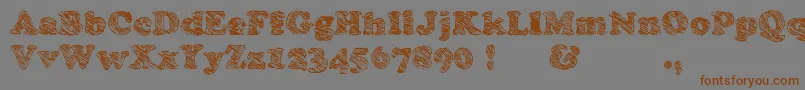 Skooper Font – Brown Fonts on Gray Background