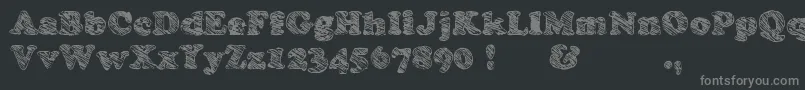 Skooper Font – Gray Fonts on Black Background
