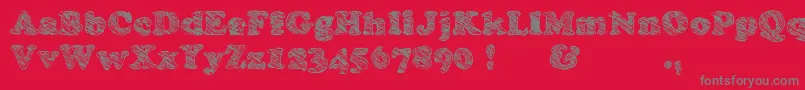 Skooper Font – Gray Fonts on Red Background