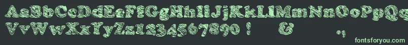 Skooper Font – Green Fonts on Black Background