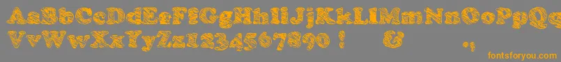 Skooper-Schriftart – Orangefarbene Schriften auf grauem Hintergrund