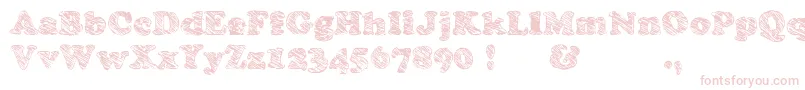Skooper-Schriftart – Rosa Schriften auf weißem Hintergrund