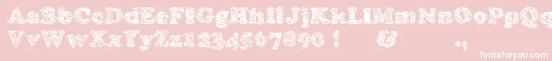 フォントSkooper – ピンクの背景に白い文字