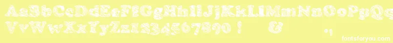 Skooper Font – White Fonts on Yellow Background