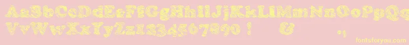 Skooper Font – Yellow Fonts on Pink Background