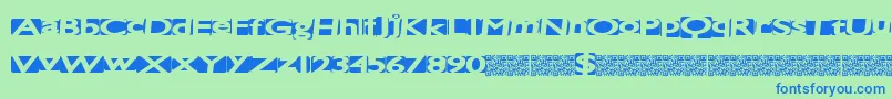 Spacecats Font – Blue Fonts on Green Background