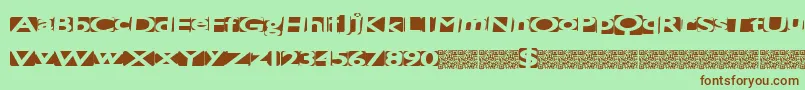 Spacecats Font – Brown Fonts on Green Background