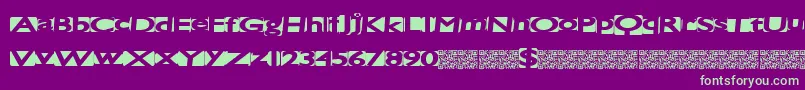 Spacecats Font – Green Fonts on Purple Background