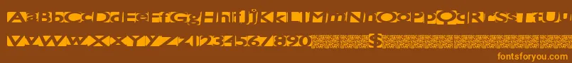 Spacecats Font – Orange Fonts on Brown Background