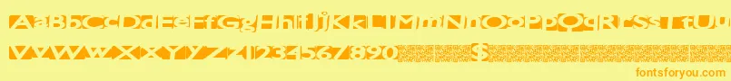 Spacecats Font – Orange Fonts on Yellow Background