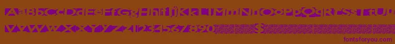 Spacecats Font – Purple Fonts on Brown Background