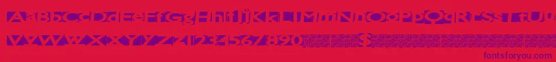 Spacecats Font – Purple Fonts on Red Background