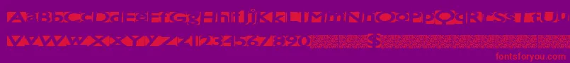 Spacecats Font – Red Fonts on Purple Background