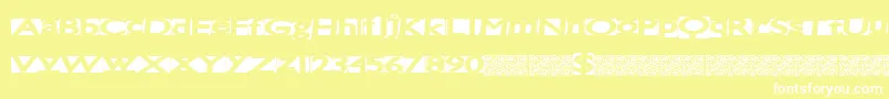 Spacecats Font – White Fonts on Yellow Background