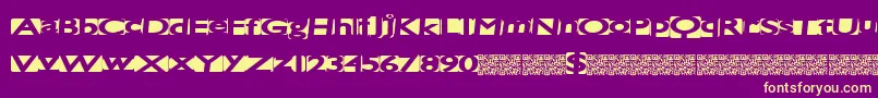 Spacecats Font – Yellow Fonts on Purple Background