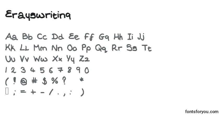 Schriftart Erayswriting – Alphabet, Zahlen, spezielle Symbole