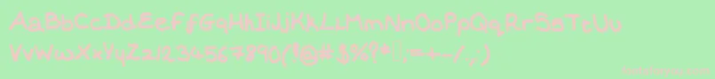 Erayswriting Font – Pink Fonts on Green Background