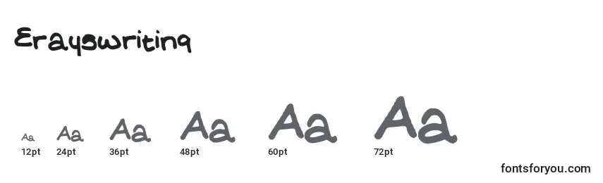 Размеры шрифта Erayswriting