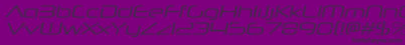 Шрифт NeuropolnovaxpltItalic – чёрные шрифты на фиолетовом фоне