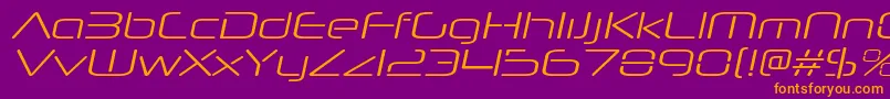 NeuropolnovaxpltItalic Font – Orange Fonts on Purple Background