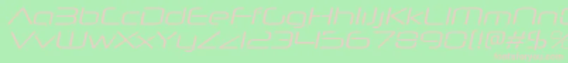 NeuropolnovaxpltItalic Font – Pink Fonts on Green Background