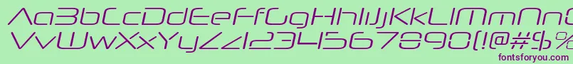 NeuropolnovaxpltItalic Font – Purple Fonts on Green Background