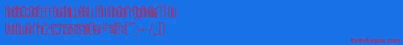 Pheaniswickey-Schriftart – Rote Schriften auf blauem Hintergrund