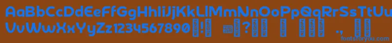 DerotterdamdemoRegular Font – Blue Fonts on Brown Background