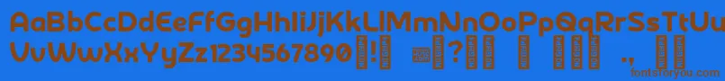 DerotterdamdemoRegular Font – Brown Fonts on Blue Background