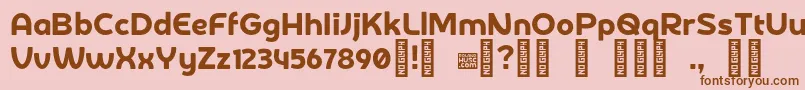 DerotterdamdemoRegular Font – Brown Fonts on Pink Background