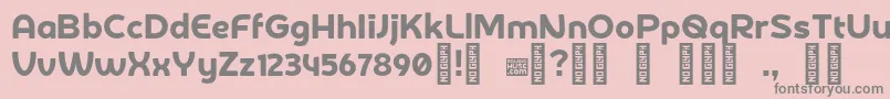 DerotterdamdemoRegular Font – Gray Fonts on Pink Background