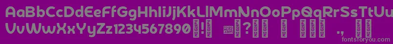 DerotterdamdemoRegular Font – Gray Fonts on Purple Background