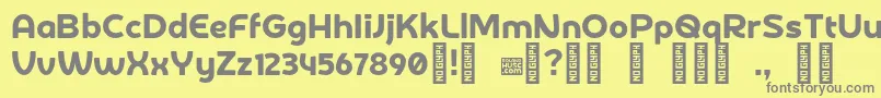 Подробнее о шрифте DerotterdamdemoRegular Шрифт DerotterdamdemoRegular – серые шрифты на жёлтом фоне