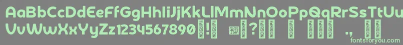 fuente DerotterdamdemoRegular – Fuentes Verdes Sobre Fondo Gris